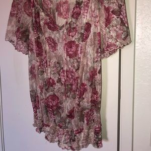 Blouse w roses... XL